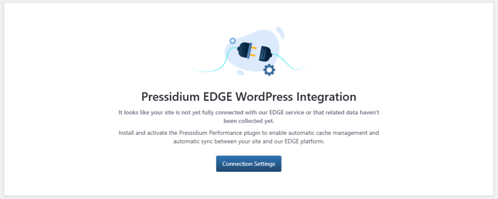 Pressidium EDGE WordPress Integration message